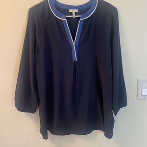 Silk navy Joie blouse